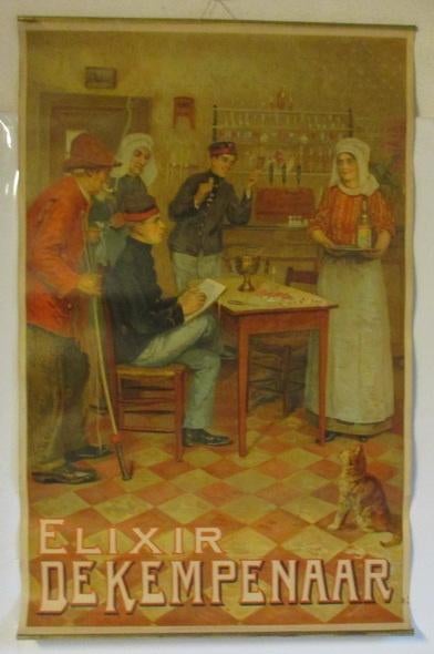 originele chromo litho reclame Elixir De Kempenaar, Verzenden, Gebruikt, Overige typen
