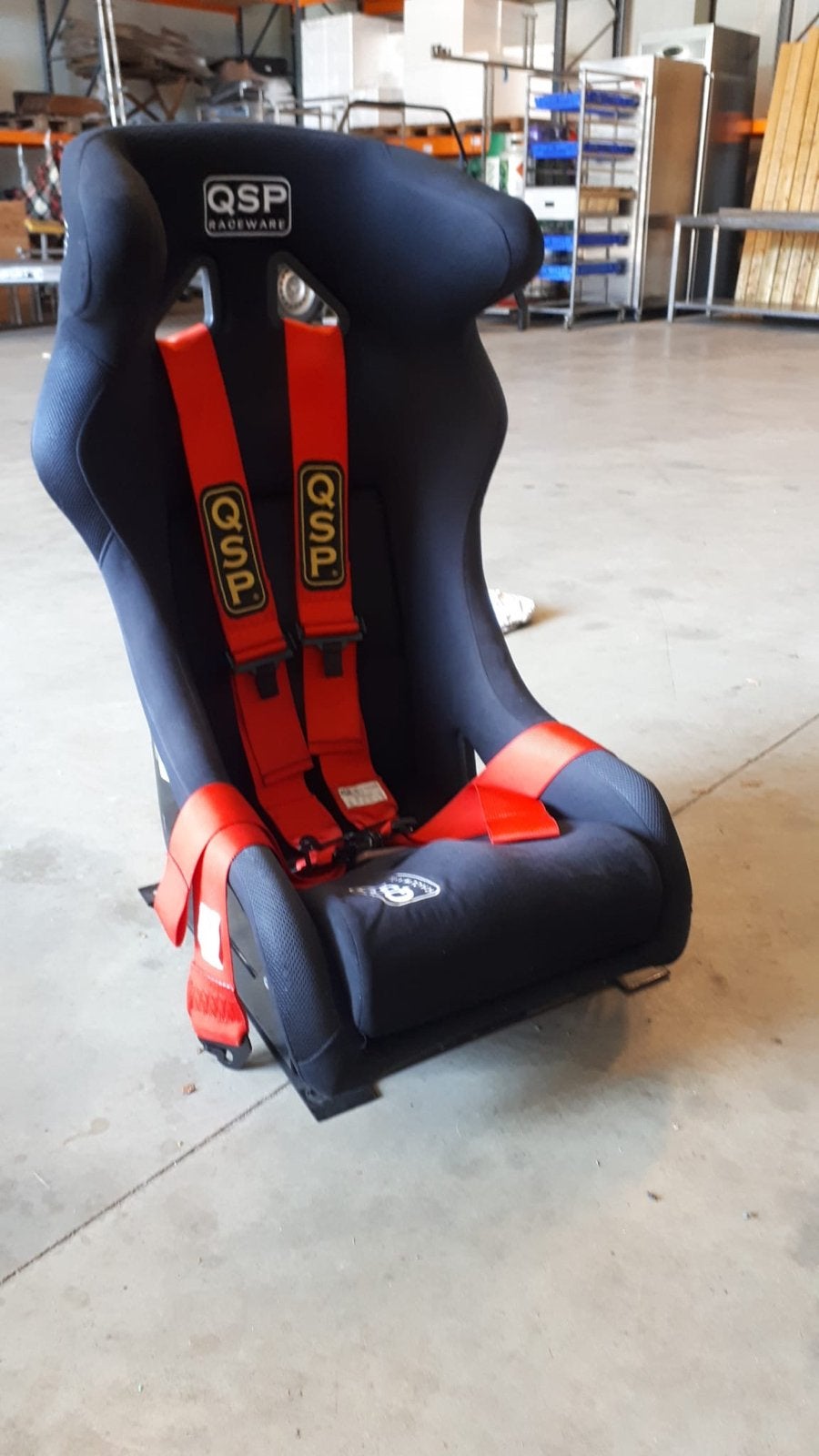 Race stoel voor BMW E46 met verstelbaar frame en gordel, Ophalen, Gebruikt