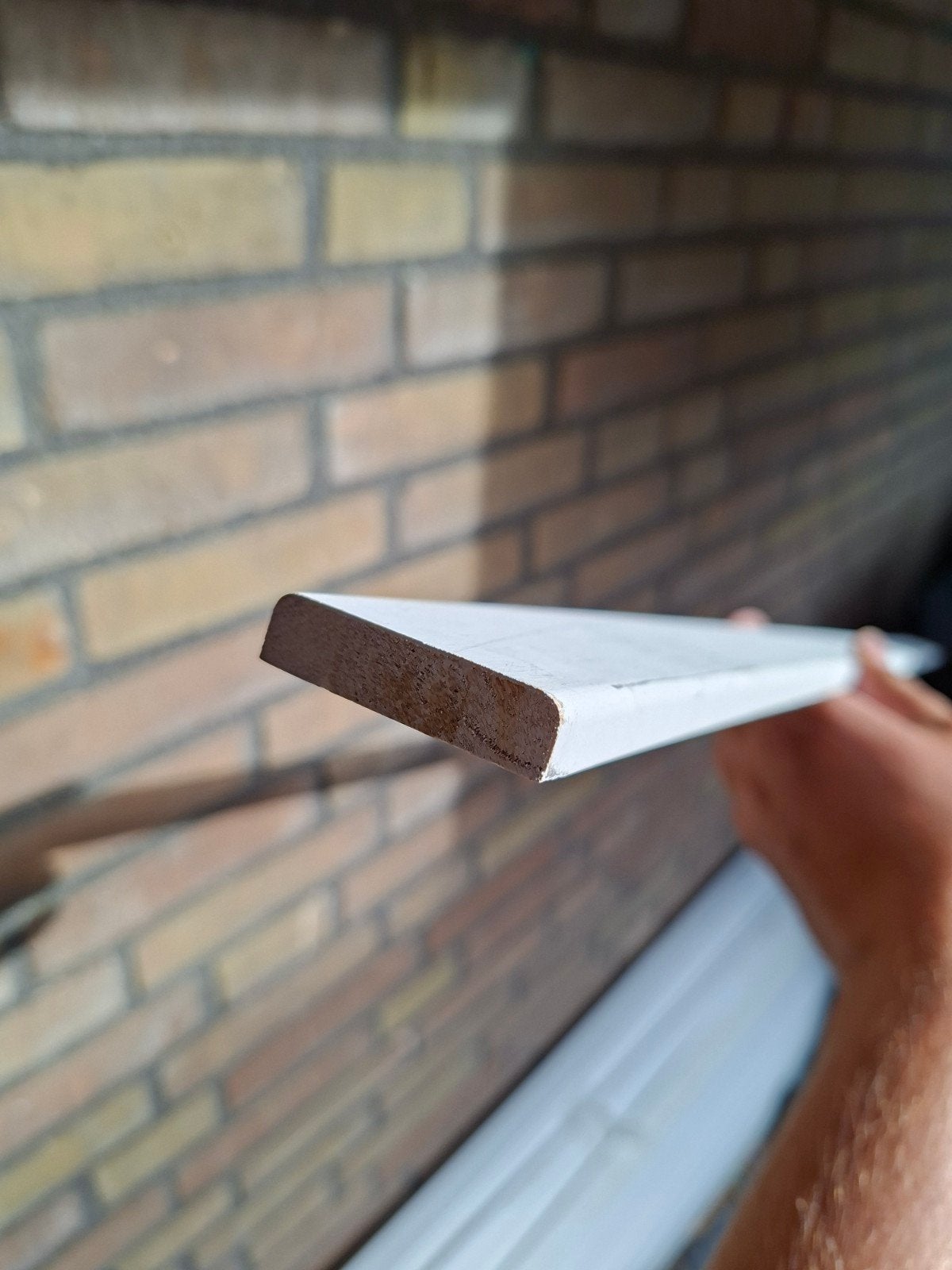 Witte hardhouten koplatten plinten, Ophalen, Overige materialen, Overige typen, Zo goed als nieuw