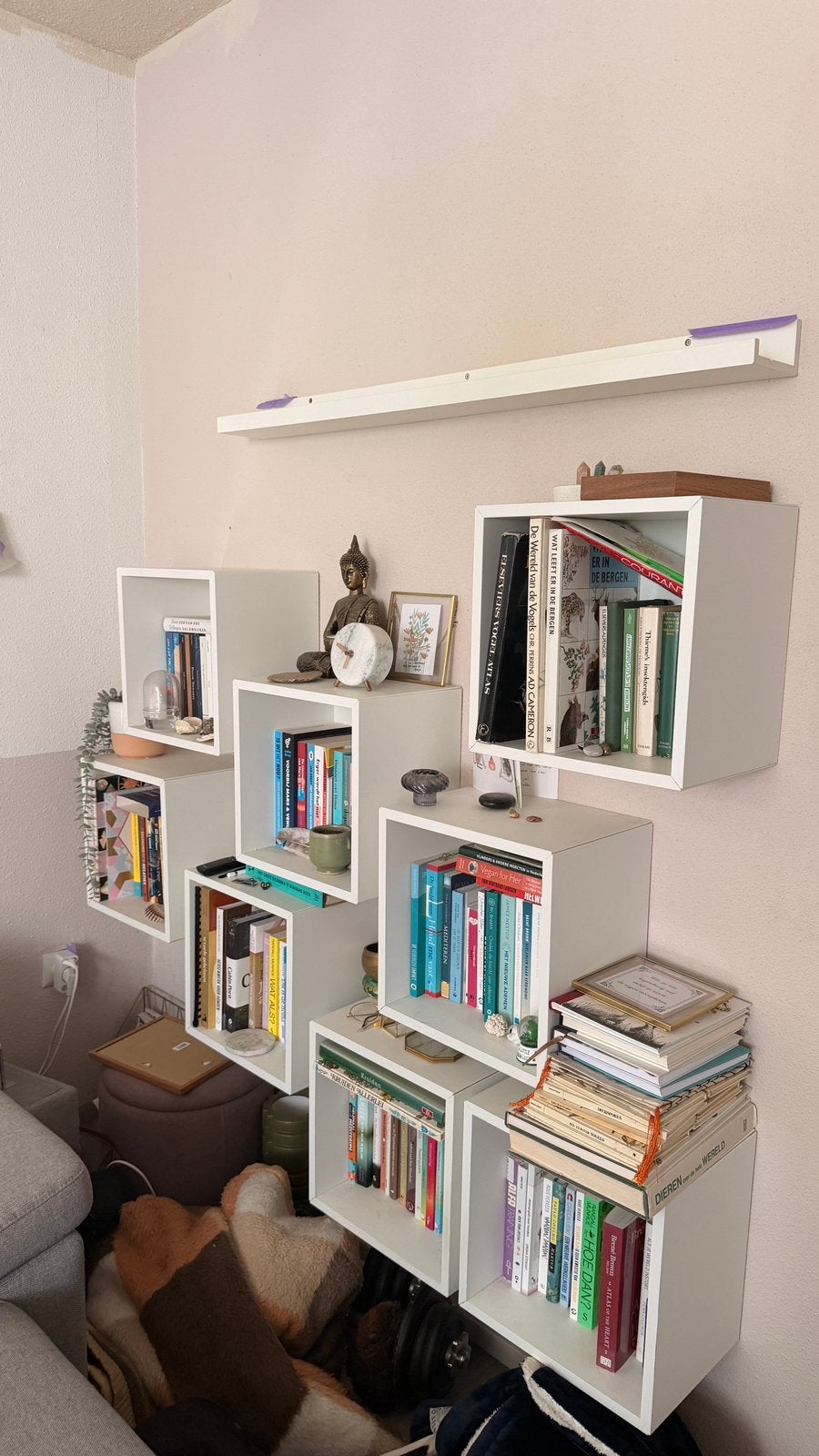 Ikea EKET kast / kubus wit met wandmontage - 8 stuks - ZGAN, Ophalen, 50 tot 100 cm, Zo goed als nieuw, Minder dan 100 cm
