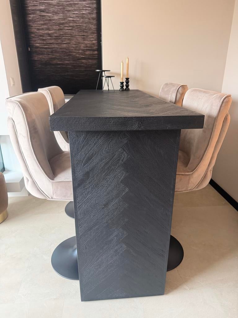 Eikenhouten eettafel zo goed als nieuw (evt. incl. stoelen), Huis en Inrichting, Tafels | Eettafels, Ophalen, Eikenhout, 50 tot 100 cm