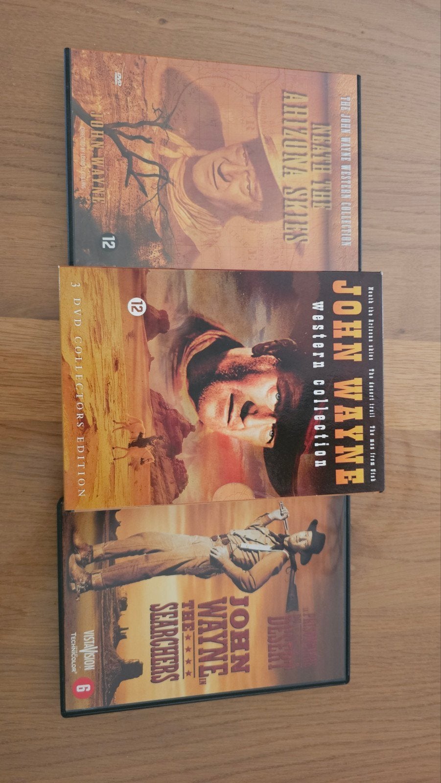 John Wayne Western Collectie DVD Boxen - 3 stuks, Nederlands, Ophalen of Verzenden, Vanaf 12 jaar, Inclusief doosje