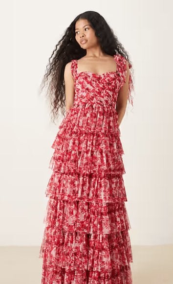 Lace & Beads Petite maxi bruiloftsgast / feestjurk, maat 38, Maat 38/40 (M), Lace & Beads Petite, Nieuw, Ophalen of Verzenden