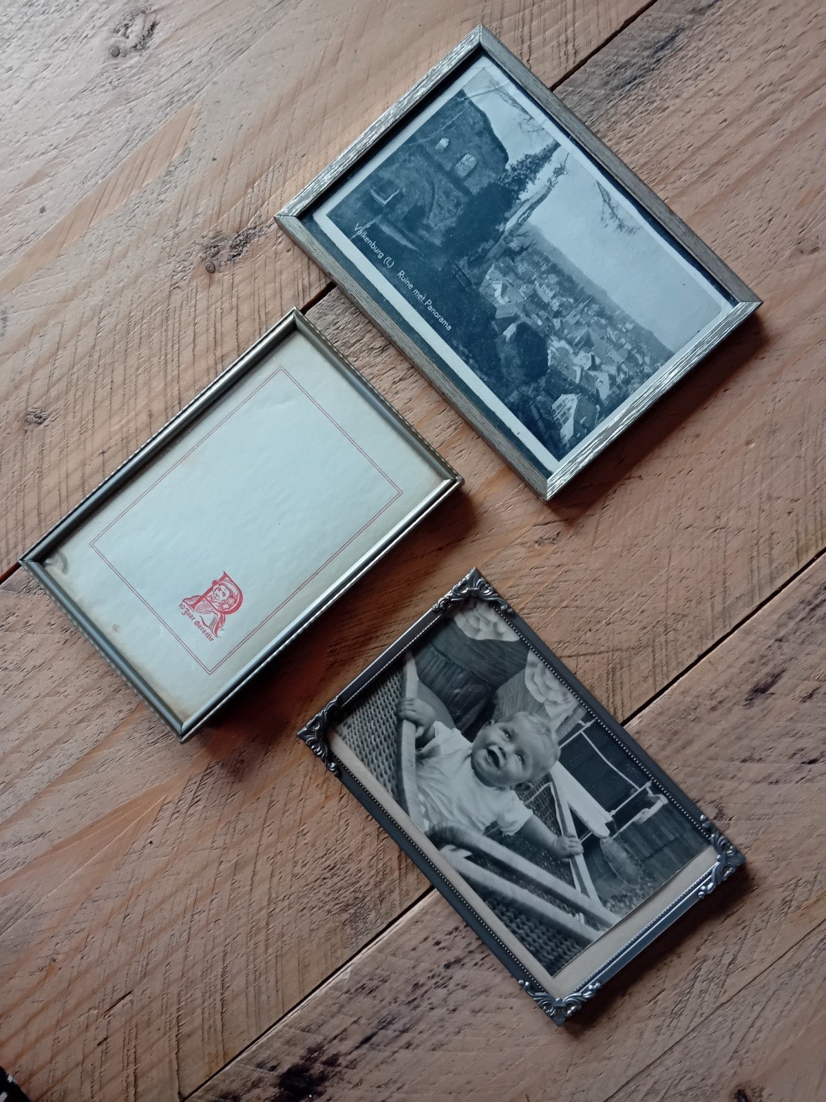 Set van 3  fotolijstjes, Huis en Inrichting, Woonaccessoires | Lijsten, Gebruikt, Met sierrand, Ophalen of Verzenden, Fotolijst