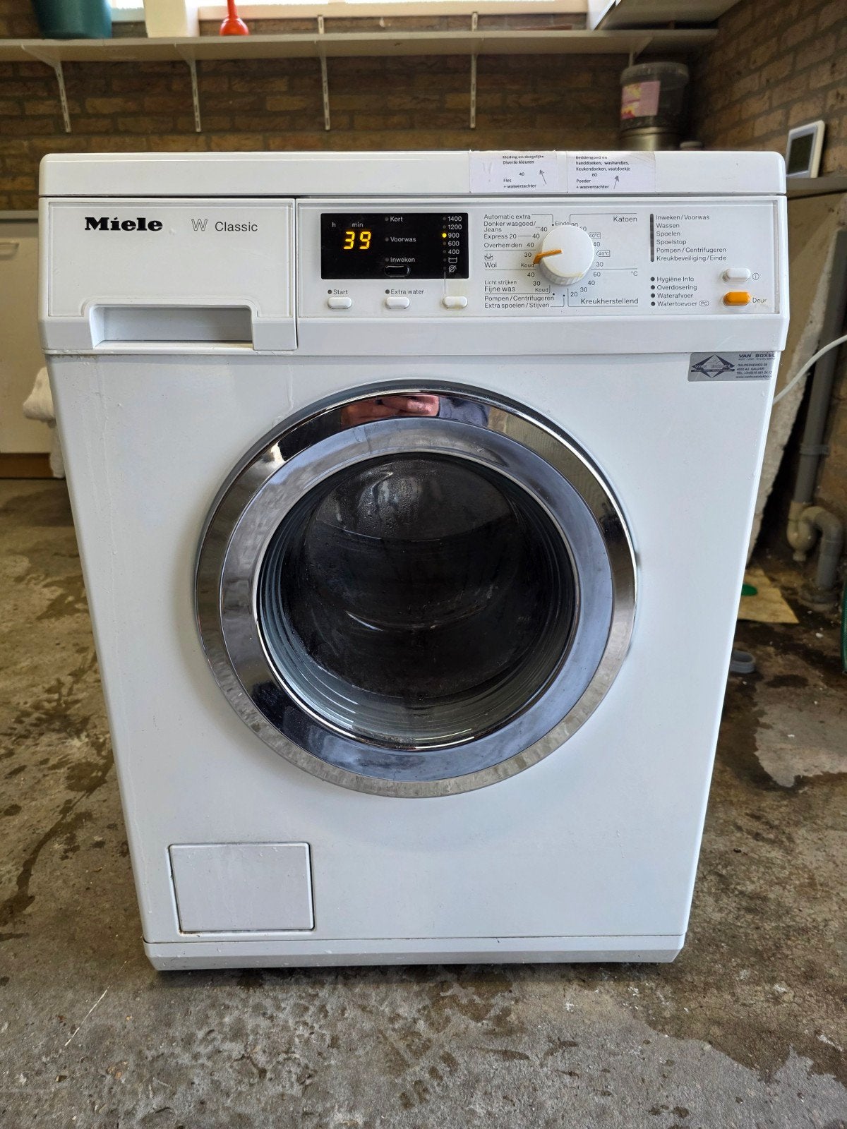 Miele W Classic wasmachine! Degelijk en goed werkend, Gebruikt, Ophalen of Verzenden, Voorlader, Kort programma
