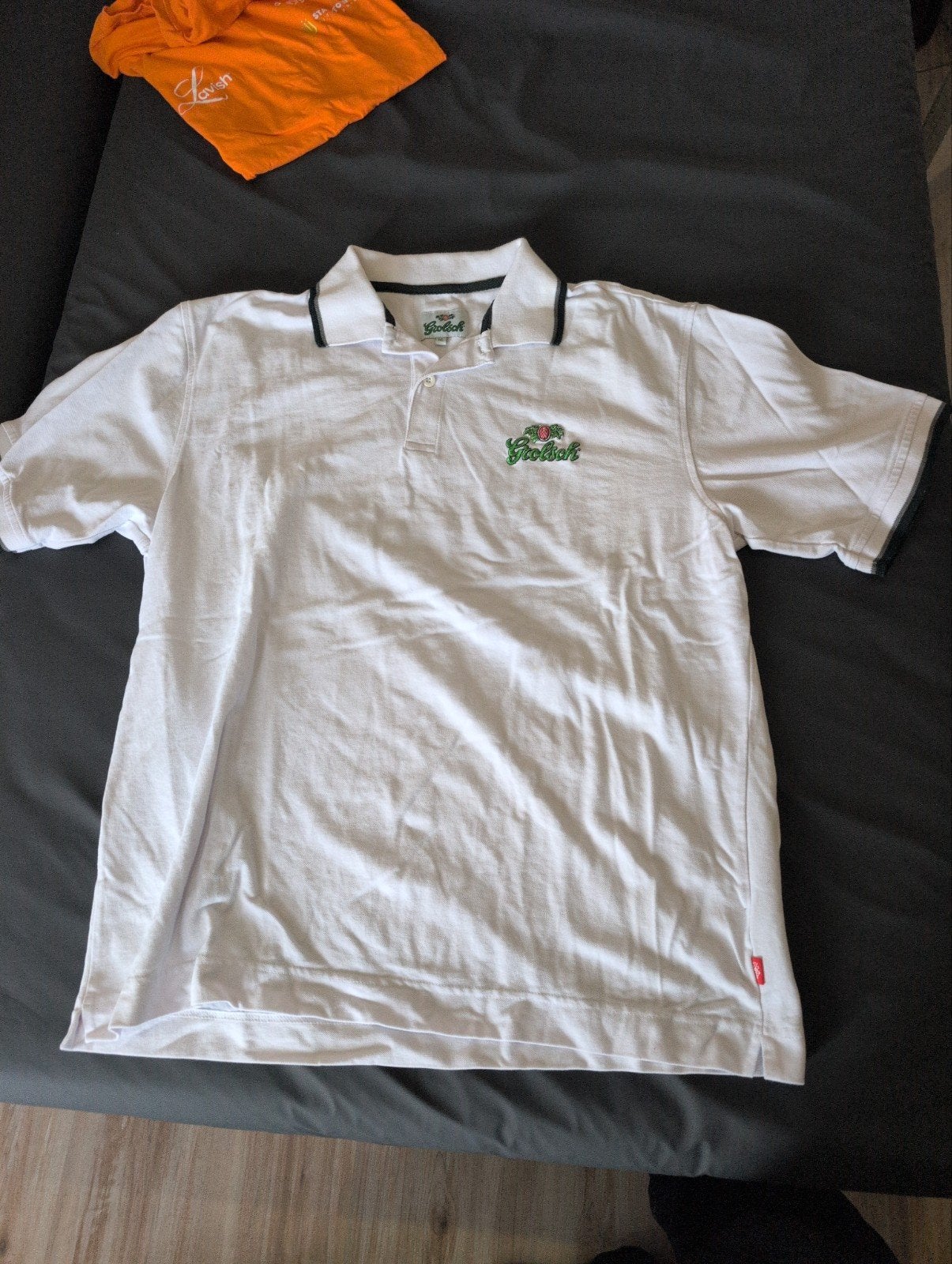 Wit Grolsch Poloshirt - Maat XL, Wit, Maat 56/58 (XL), Ophalen of Verzenden, Gedragen