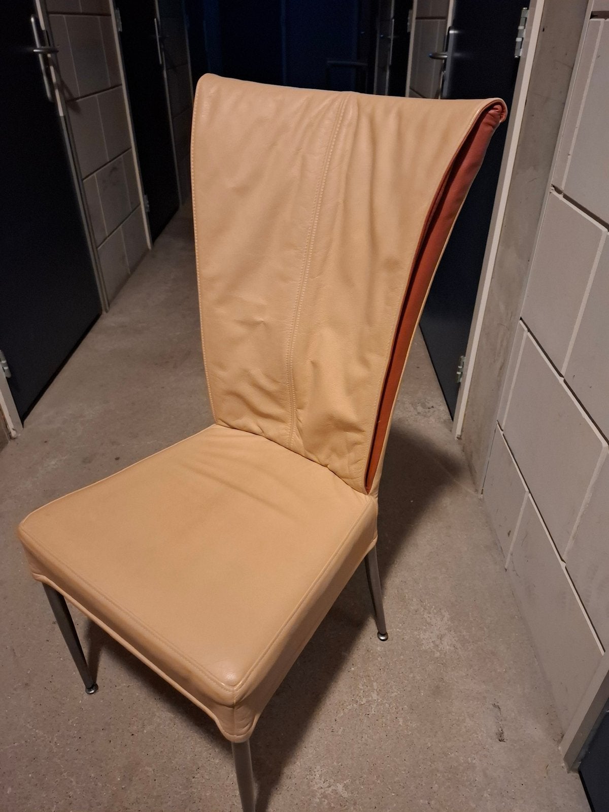 6 leren eetkamerstoelen gratis ophalen, Ophalen, Gebruikt, Overige kleuren, Leer