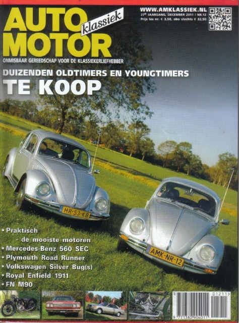 AMK 12 2011 : VW Kever - Mercedes 560SEC - Plymouth - FN M90, Ophalen of Verzenden, Gelezen, Algemeen