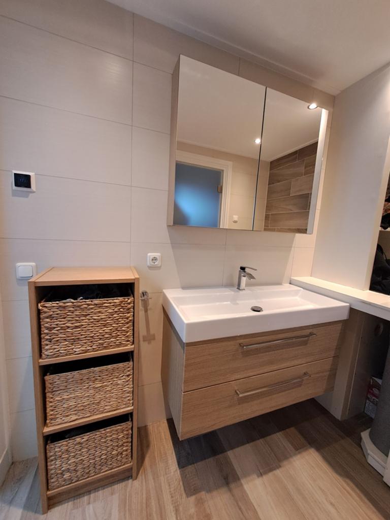 Badkamermeubel incl spiegelkast, Huis en Inrichting, Badkamer | Badkamermeubels, Ophalen, Spiegelkast, 50 tot 100 cm, Zo goed als nieuw