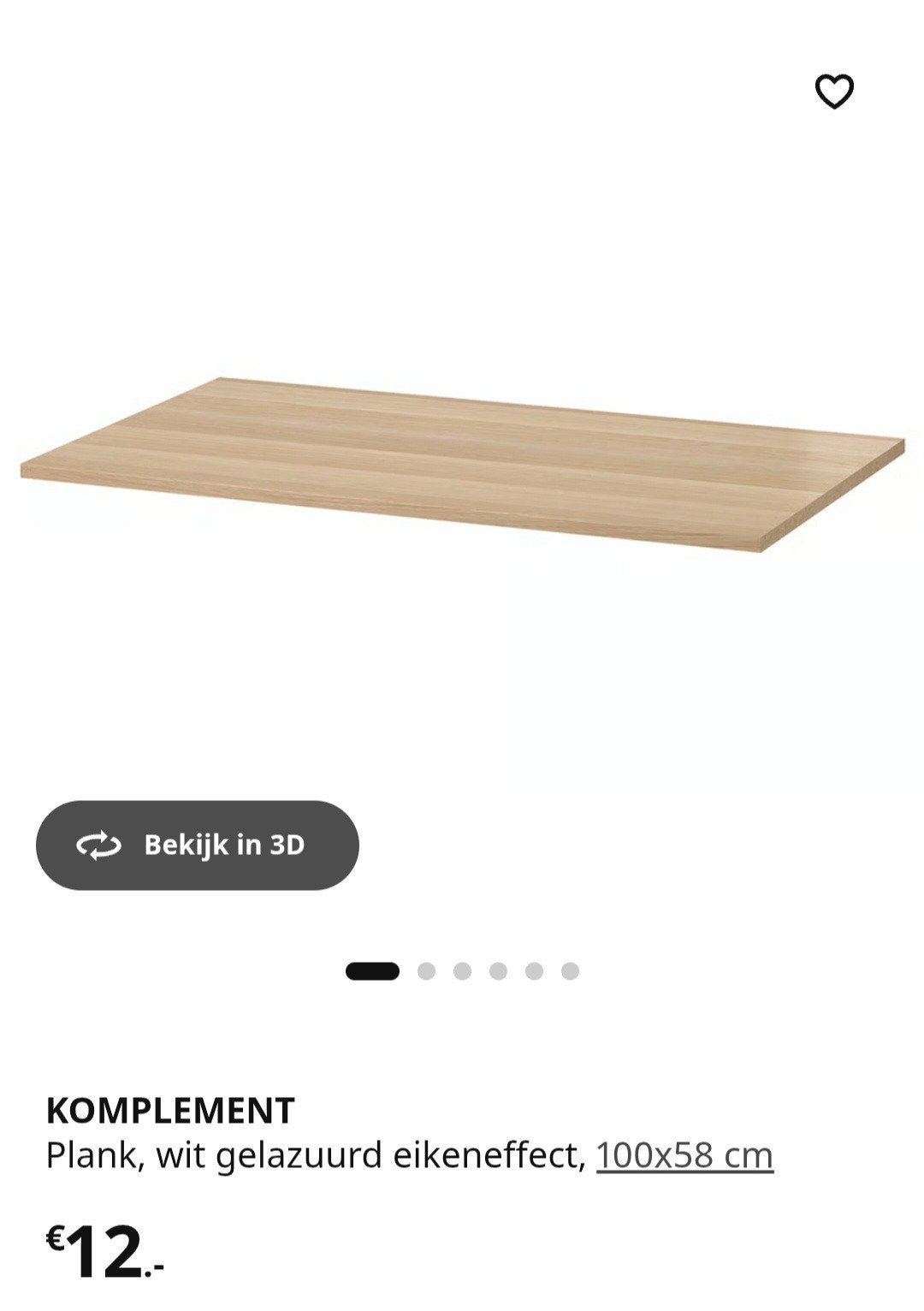 IKEA PAX Komplement Planken (wit en eiken-effect), Ophalen, 50 tot 75 cm, 50 tot 100 cm, Minder dan 100 cm