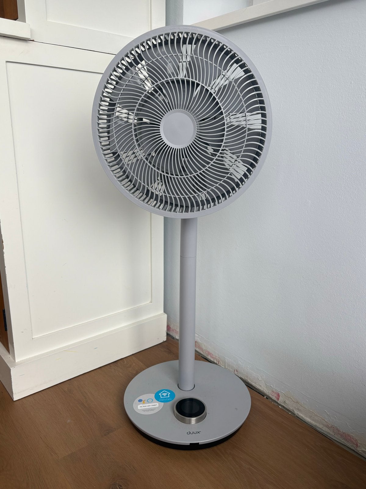 Duux whisper Smart Home Statiefventilator - Grijs, Witgoed en Apparatuur, Ophalen, Ventilator met afstandsbediening, Zo goed als nieuw