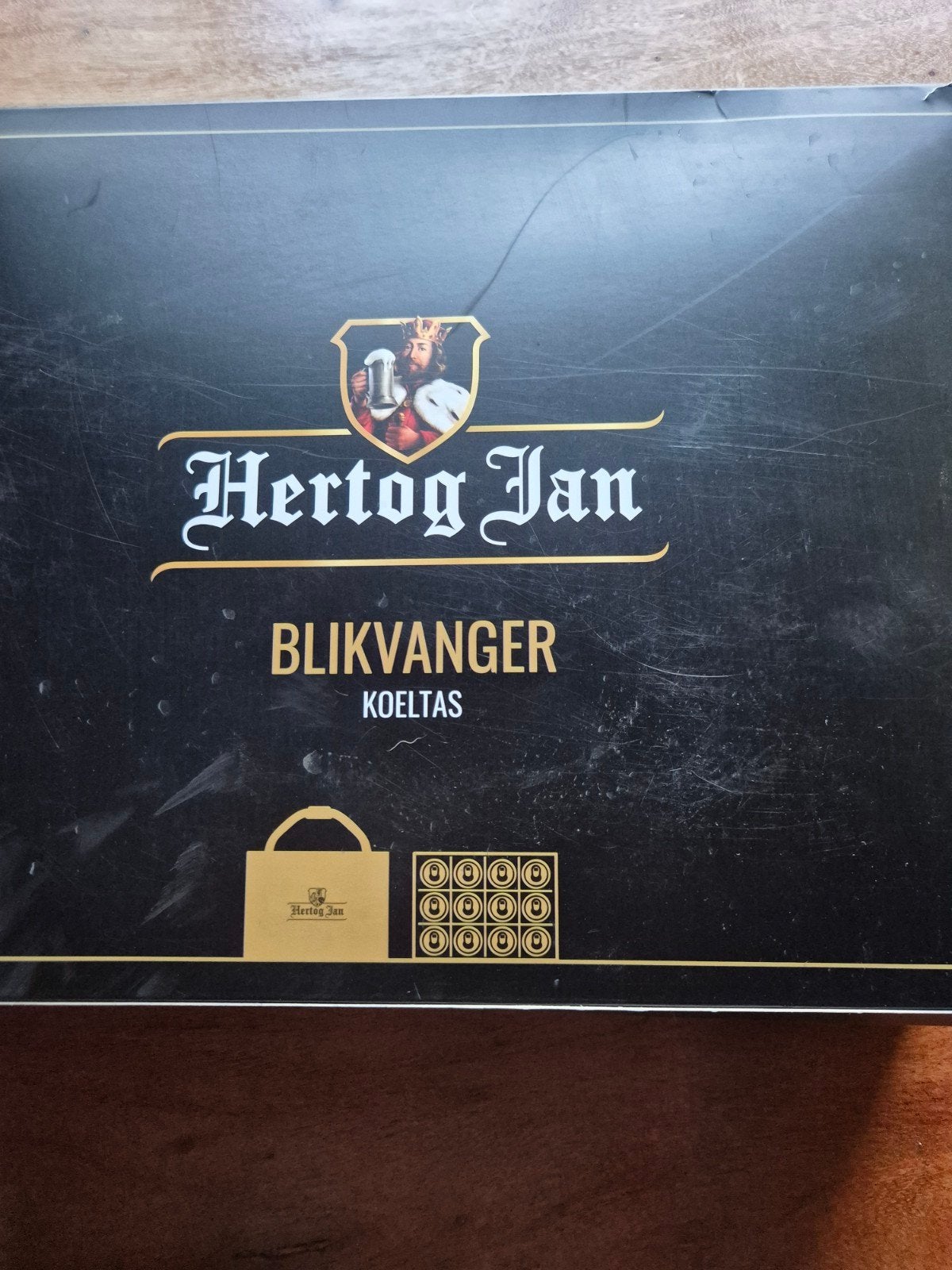 Blikken draagtas Hertog Jan, Verzamelen, Biermerken, Ophalen, Gebruikt, Reclamebord, Plaat of Schild, Overige merken