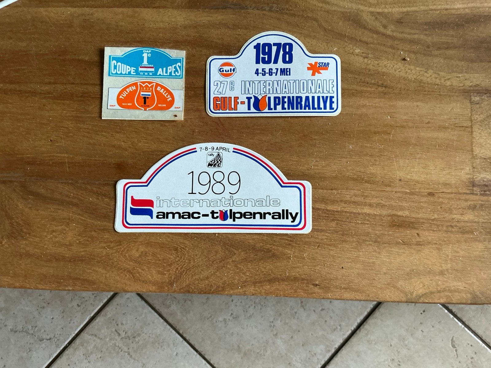 Stickers tulpenrally, Ophalen of Verzenden, Zo goed als nieuw