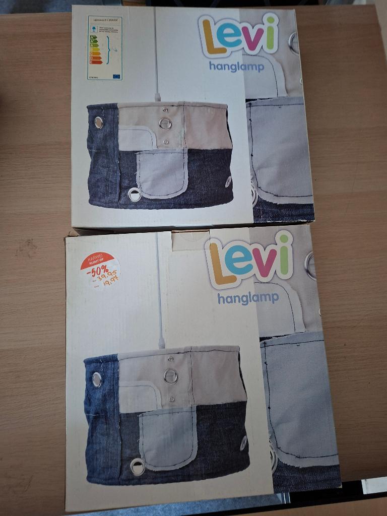 Levi hanglampen (2 stuks) - Marcus  (4 stuks ) Nieuw in doos, Ophalen, Nieuw, Stof, Minder dan 50 cm