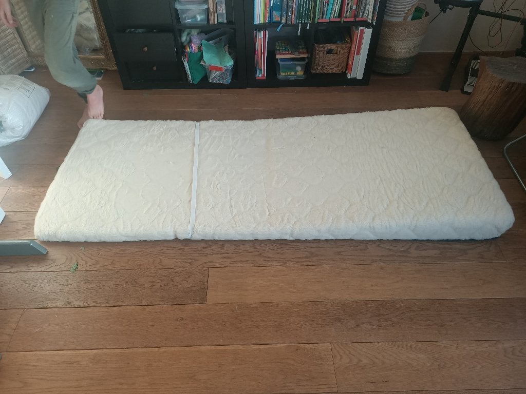 VITHERMO topper van wol 80x200, Ophalen, Gebruikt, Eenpersoons, 80 cm