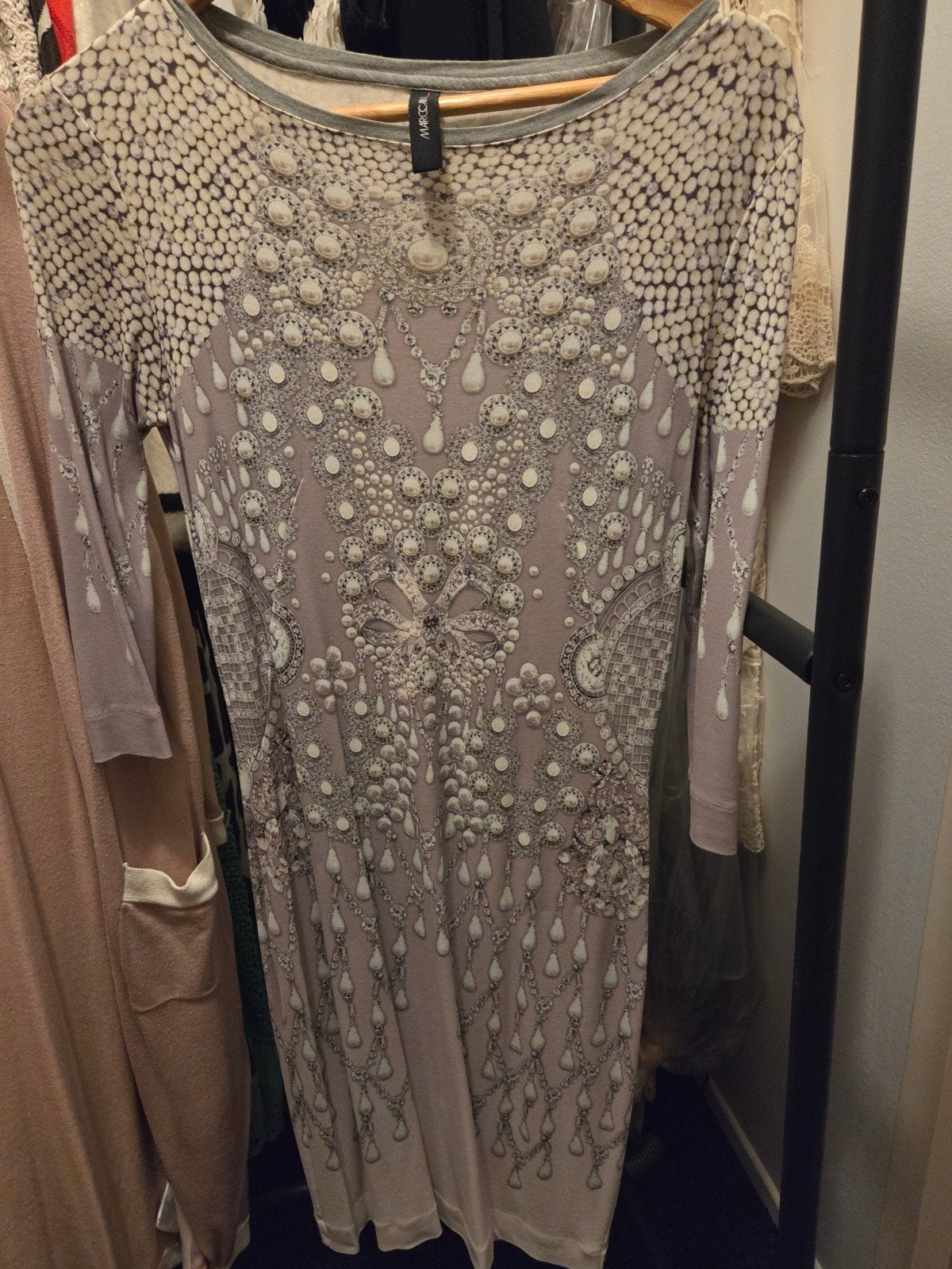 Marc Cain jurk met unieke print - Maat M, Kleding | Dames, Maat 38/40 (M), Marc Cain, Meerkleurig, Ophalen of Verzenden
