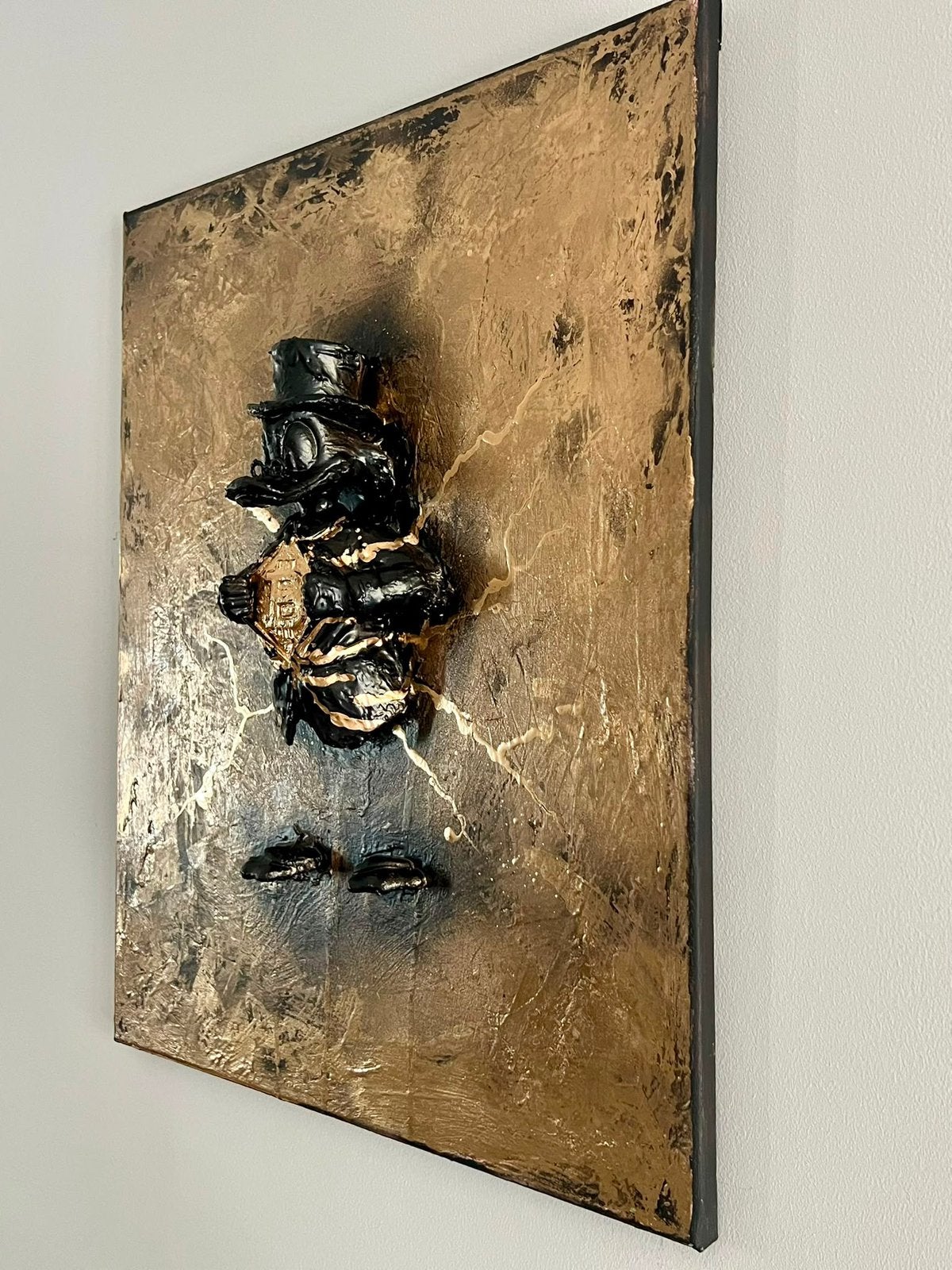 Pop art schilderij Bitcoin Scrooge, Ophalen of Verzenden