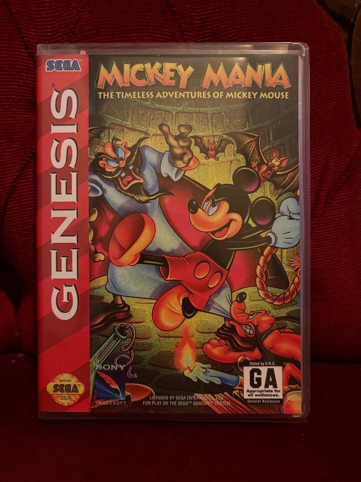 Mickey Mania (PAL) Sega Mega Drive met Genesis hoesje, Gebruikt, 1 speler, Ophalen of Verzenden, Vanaf 3 jaar