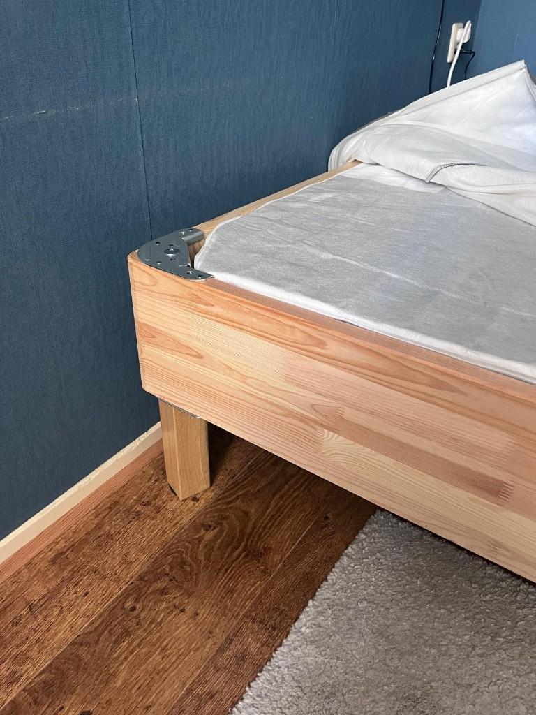 IKEA ESPEVÄR bedbodem met grijze hoes, Gebruikt, Tweepersoons, Ophalen of Verzenden, Bedbodem