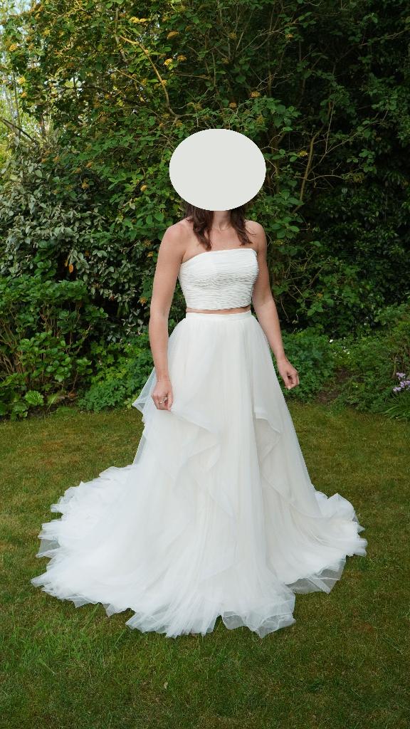 Trouw rok en top (Trouwset / Trouwjurk) NIEUW, Kleding | Dames, Jurken, Maat 38/40 (M), Wit, Pronovias, Nieuw