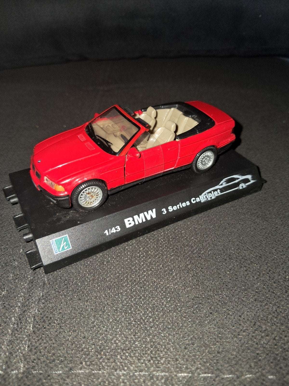 Cararama / Hongwell BMW 3-Serie Cabriolet (E36) – Rood – 1:4, Hobby en Vrije tijd, Ophalen of Verzenden, Zo goed als nieuw, Auto