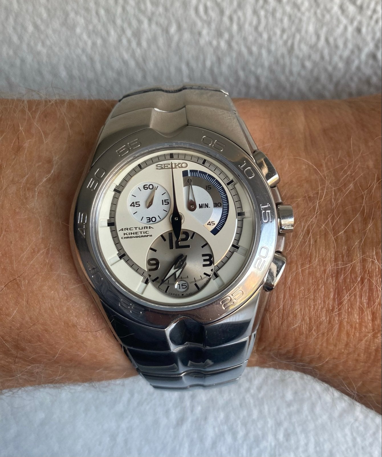 Seiko Arctura Kinetic Chronograph, Seiko, Staal, Polshorloge, Ophalen of Verzenden