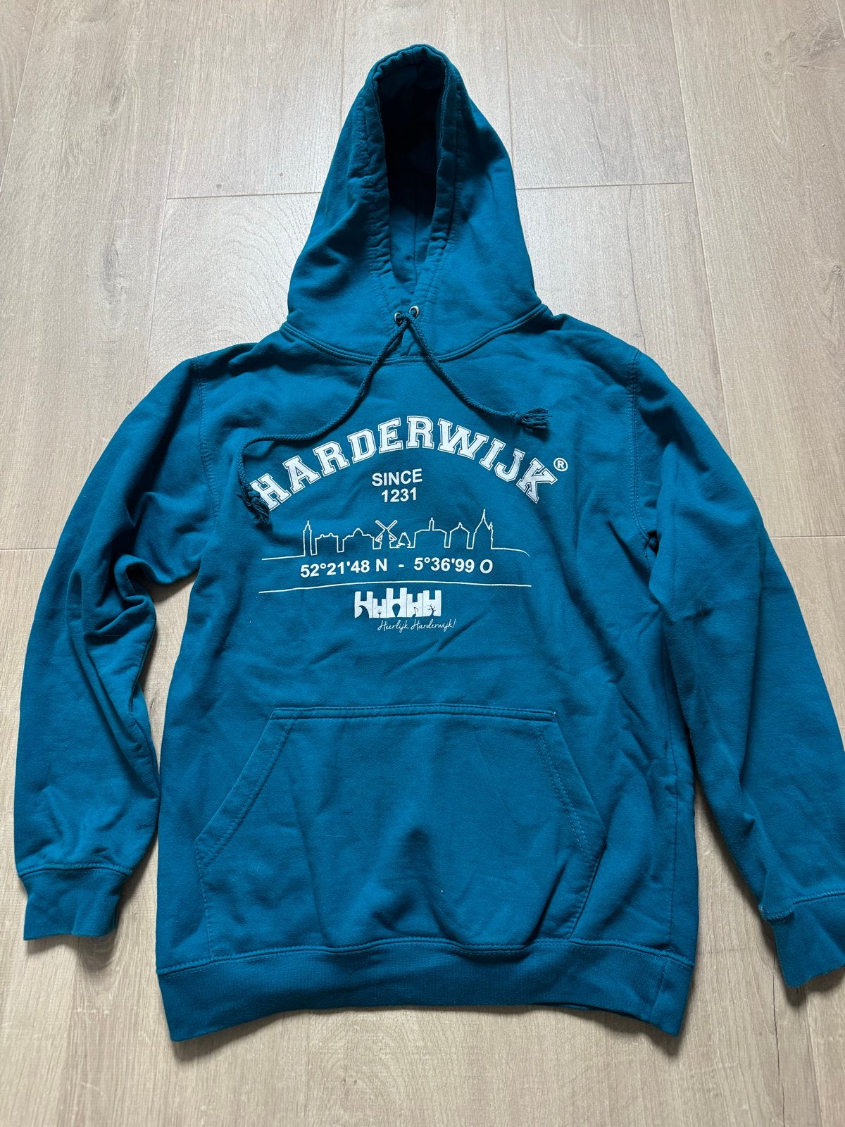 Hoody Harderwijk - Trui met capuchon XS, Kleding | Dames, Ophalen of Verzenden, Gedragen, Maat 34 (XS) of kleiner, Groen
