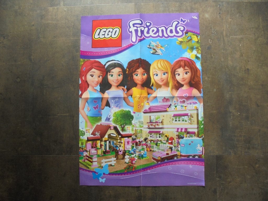 Poster Lego Friends (zie foto's), Ophalen of Verzenden, Gebruikt, Lego, Friends