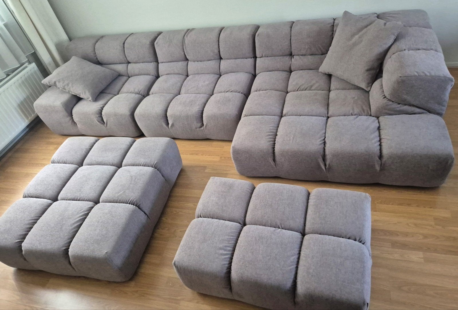B&B Italia Tufty-Time design Loungebank 5 Modules 2 Kussens, Ophalen, Zo goed als nieuw, Stof, Minotti lintelo metaform riant stoutenbeek