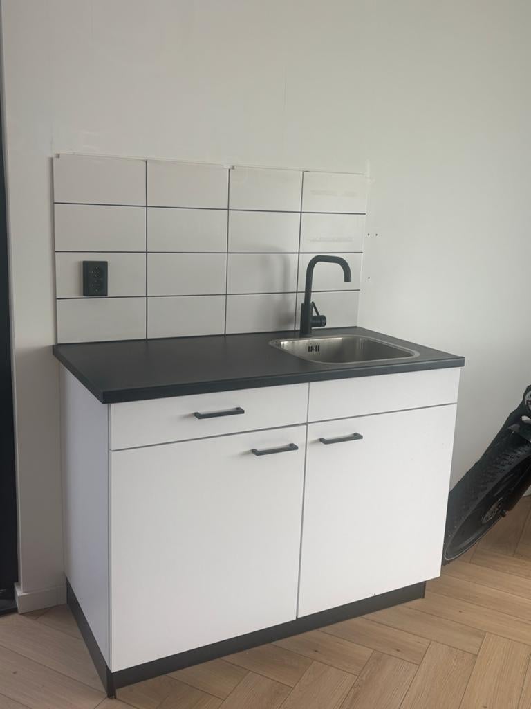 Complete Keuken, Huis en Inrichting, Keuken | Complete keukens, Wit, Enkelwandige keuken, Ophalen of Verzenden, Zo goed als nieuw
