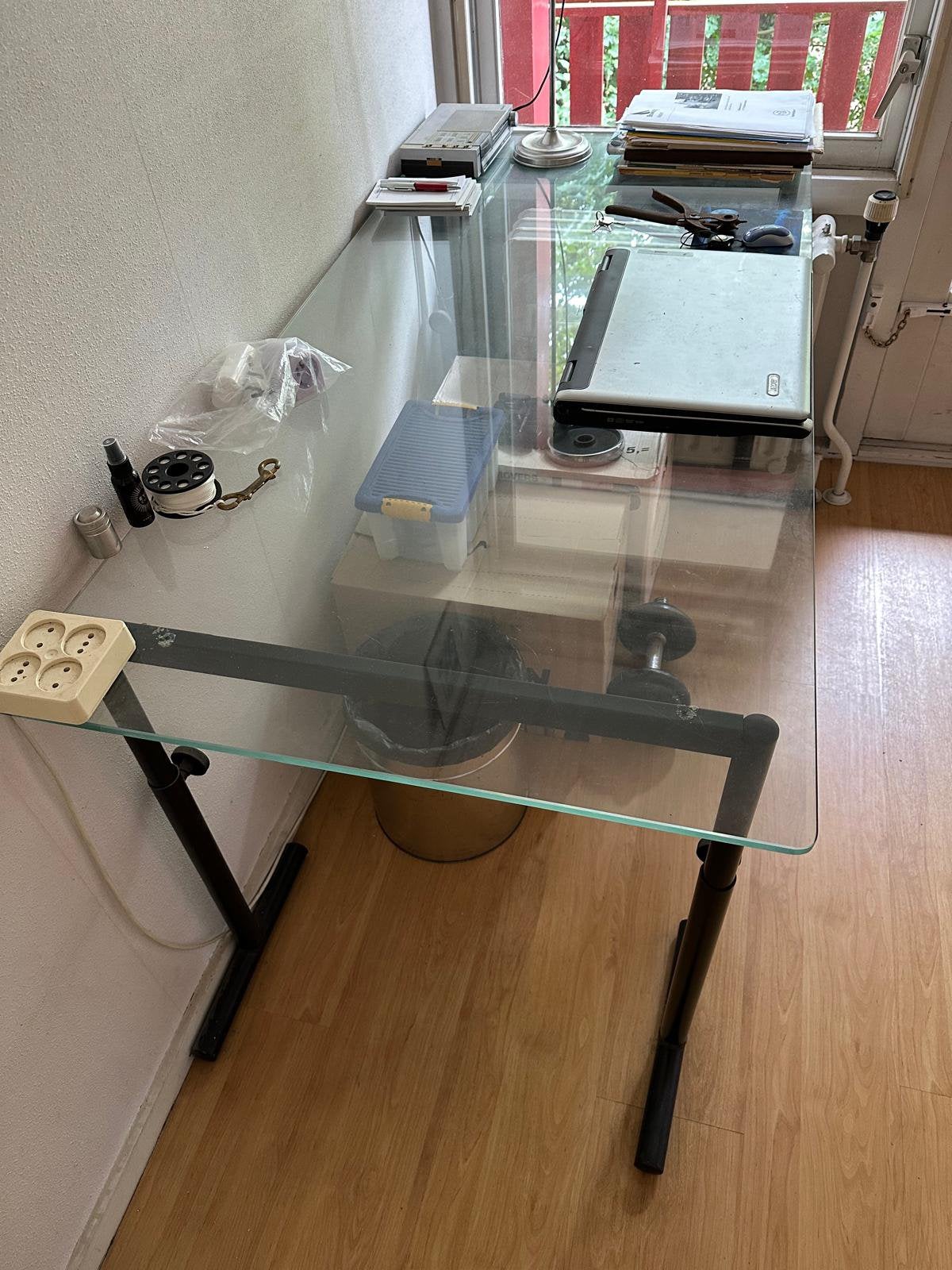 Glazen tafel, 150x72x75cm (lxbxh), Ophalen, Zo goed als nieuw