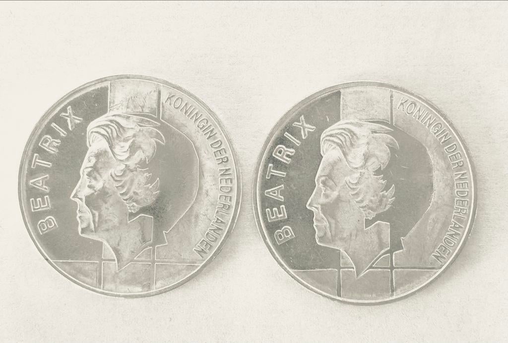 Zilveren Benelux 10 euro munt, Koningin Beatrix, Zilver, Euro's, Ophalen of Verzenden