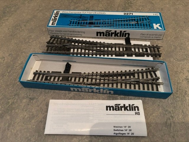 Märklin K-rails 2241, 2251, 2257, 2271, 2275, Ophalen, Wisselstroom, Gebruikt, Rails