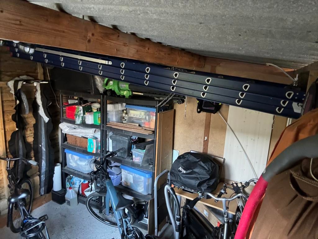 Altrex Challenger reform 3x12 ladder met stabilisatiebalk, Ophalen, Zo goed als nieuw, Ladder, Opvouwbaar of Inschuifbaar