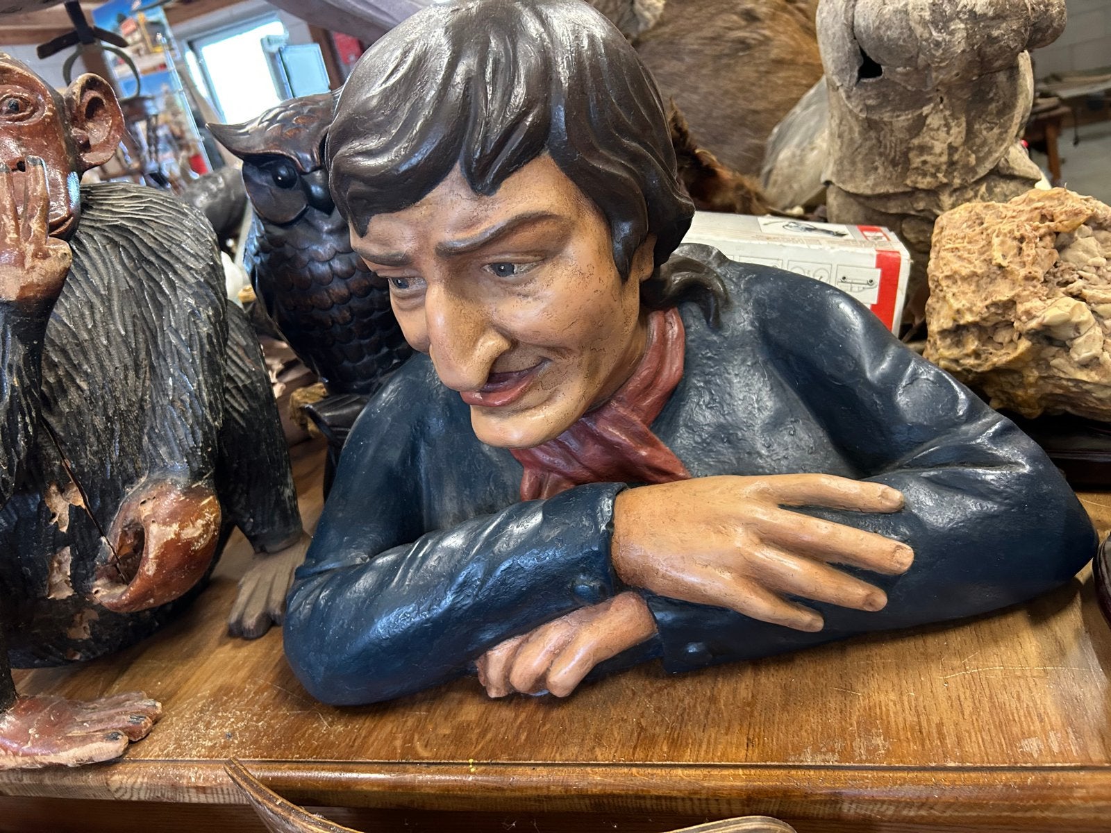 Antieke Buste van een Man - Uniek Decoratief Stuk, Ophalen of Verzenden
