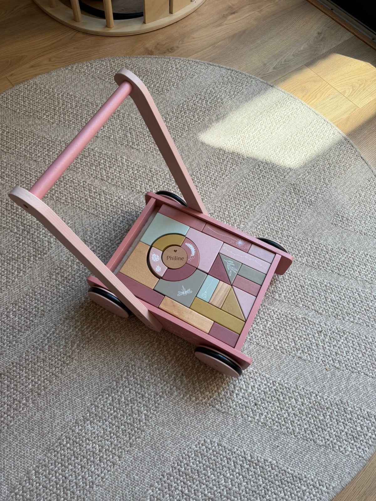 Little Dutch blokkenwagen loopwagen, Ophalen, Zo goed als nieuw