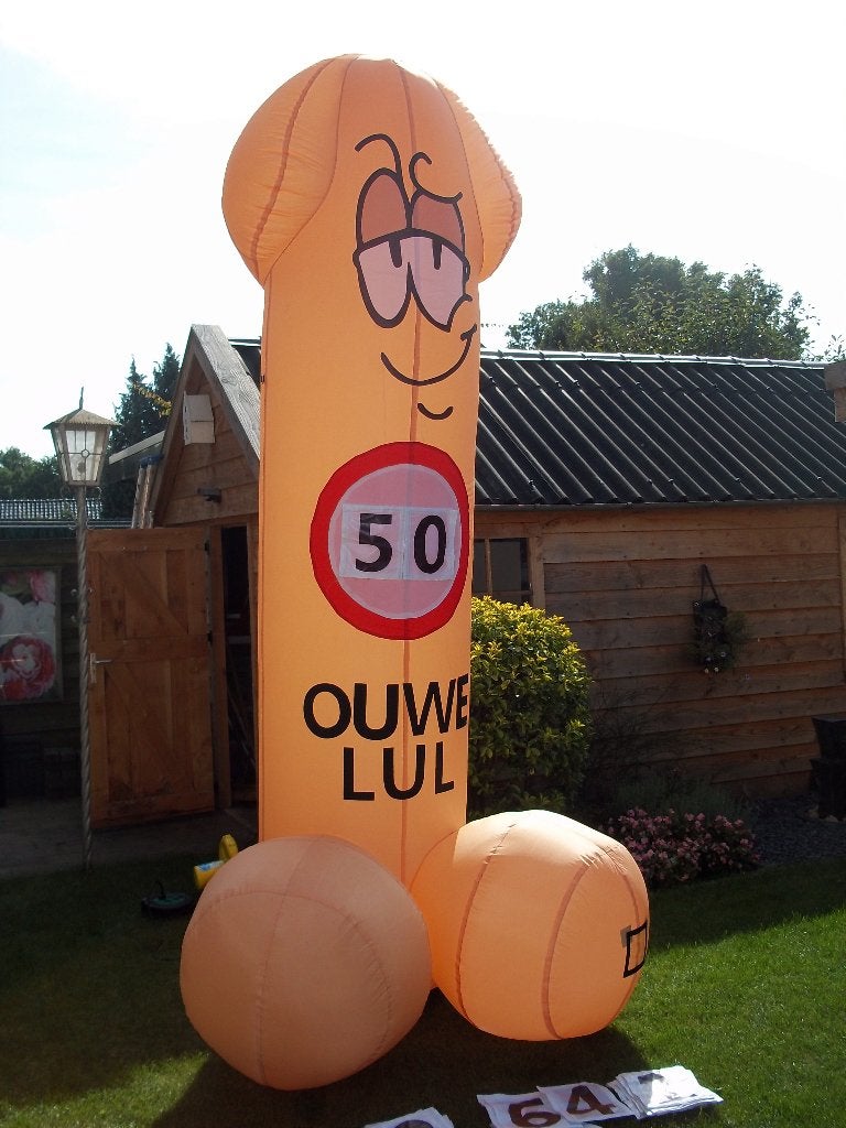 Opblaasbare Feestfiguren: Ouwe Zak, Lul, Doos, Taart & Meer!, Ophalen, Zo goed als nieuw, Abraham of Sarah