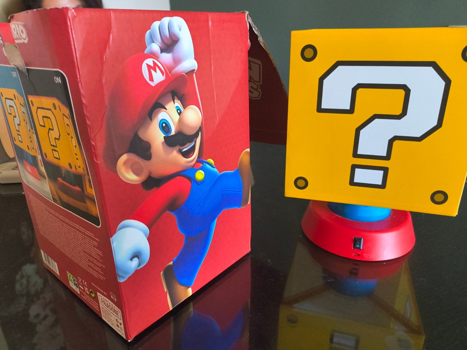Super Mario Question Block Lamp - Nieuw in doos, Ophalen, Kunststof, Geel, Zo goed als nieuw