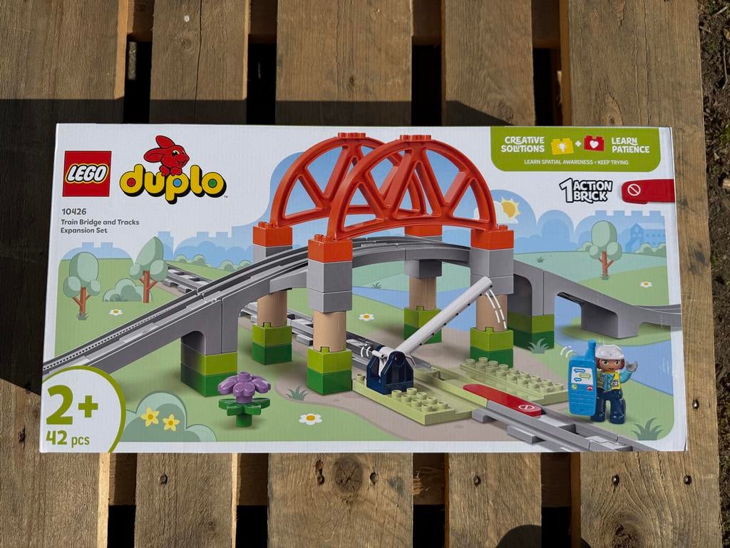 LEGO Duplo Treinbrug en Rails Uitbreidingsset 10426, Overige merken, Lego, Ophalen of Verzenden, Info@bobbelhome.com