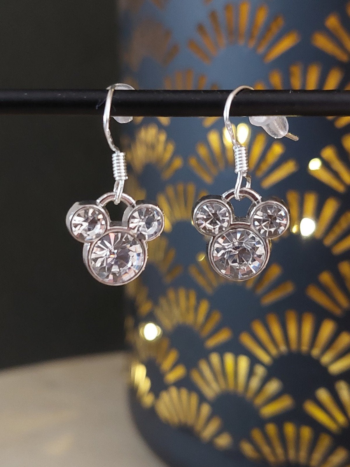 oorbellen strass Mickey Mouse, Sieraden, Tassen en Uiterlijk, Oorbellen, Overige materialen, Hangers, Nieuw, Ophalen of Verzenden