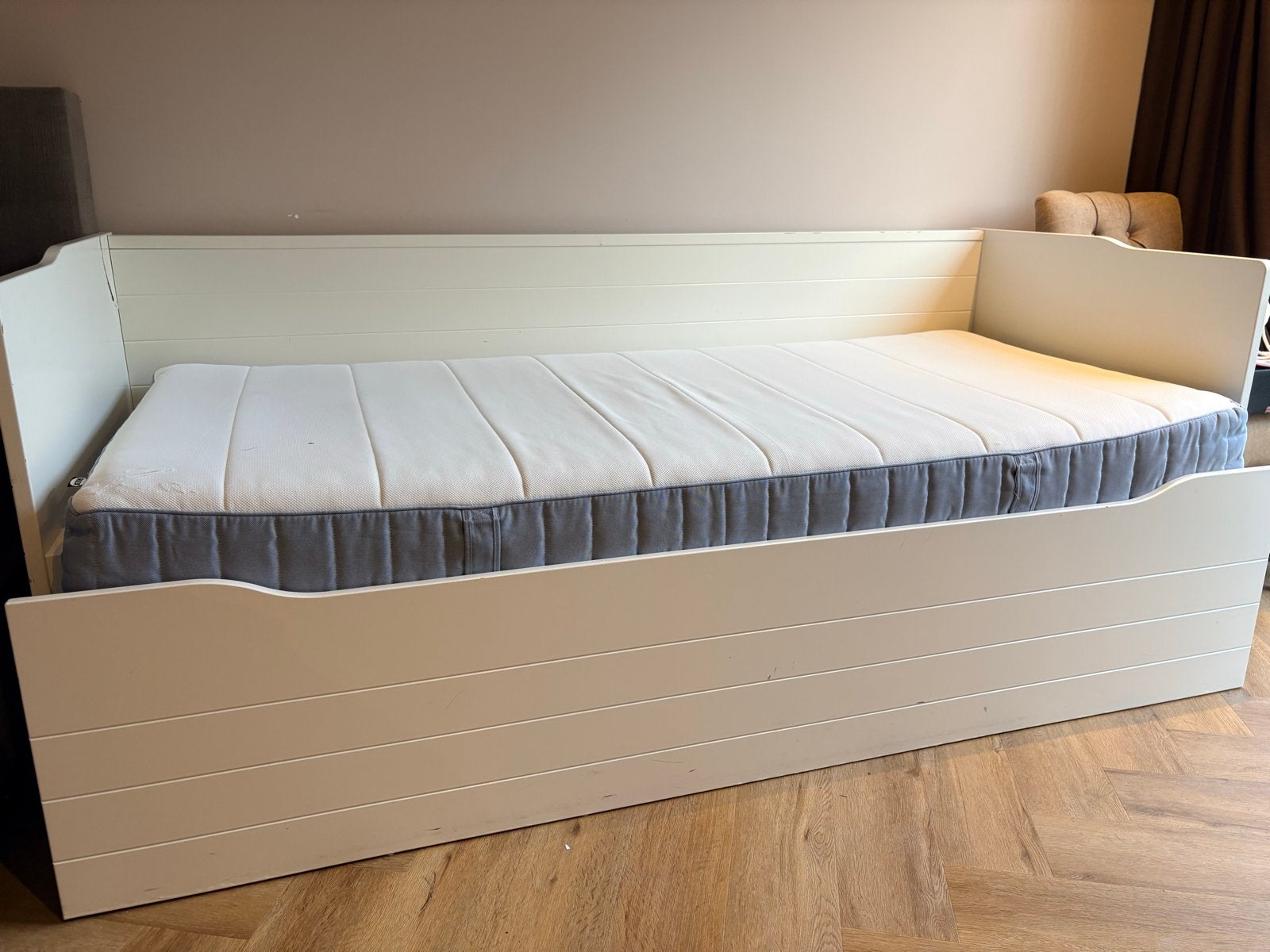 Ikea Hemnes bedbank tweepersonen - Gratis, Ophalen, Eenpersoons, Wit, 80 cm