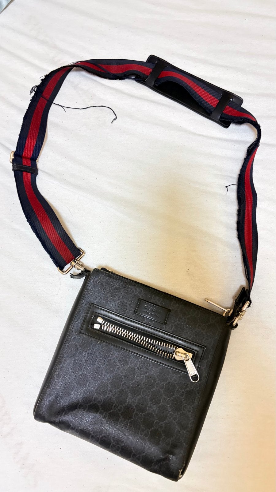 Gucci schoudertas met beschadigde band, Ophalen of Verzenden, Gebruikt, Zwart, Overige merken