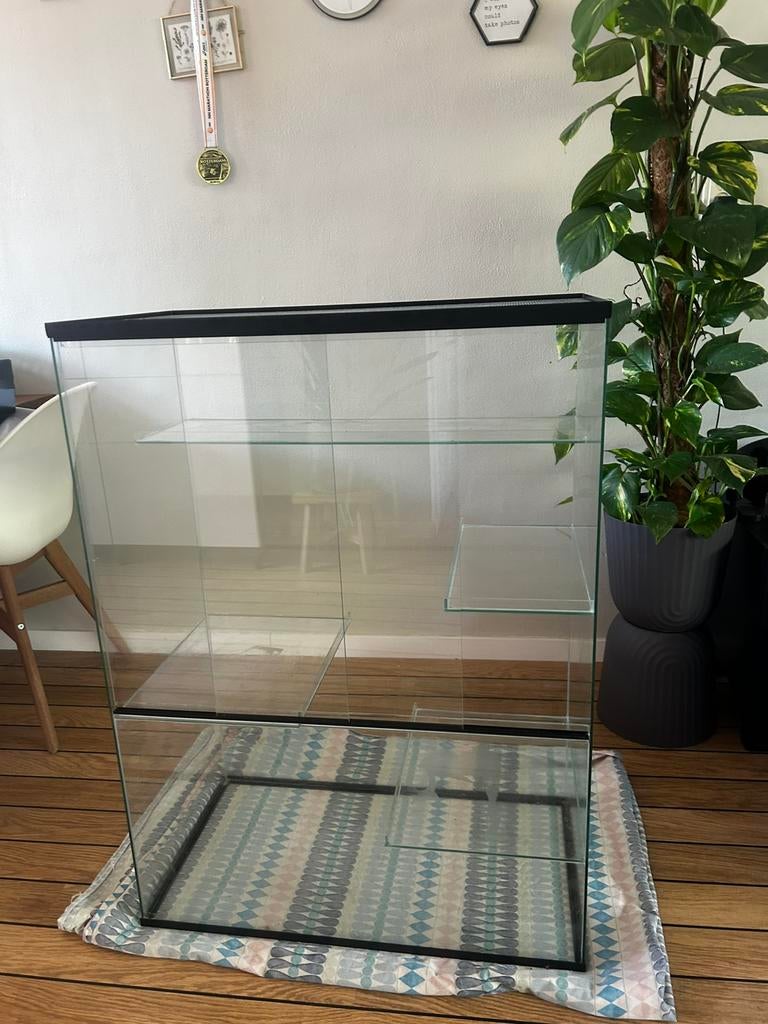 Glazen hok / terrarium geschikt voor knaagdieren, Ophalen, 90 cm of meer, Hok, 75 tot 110 cm