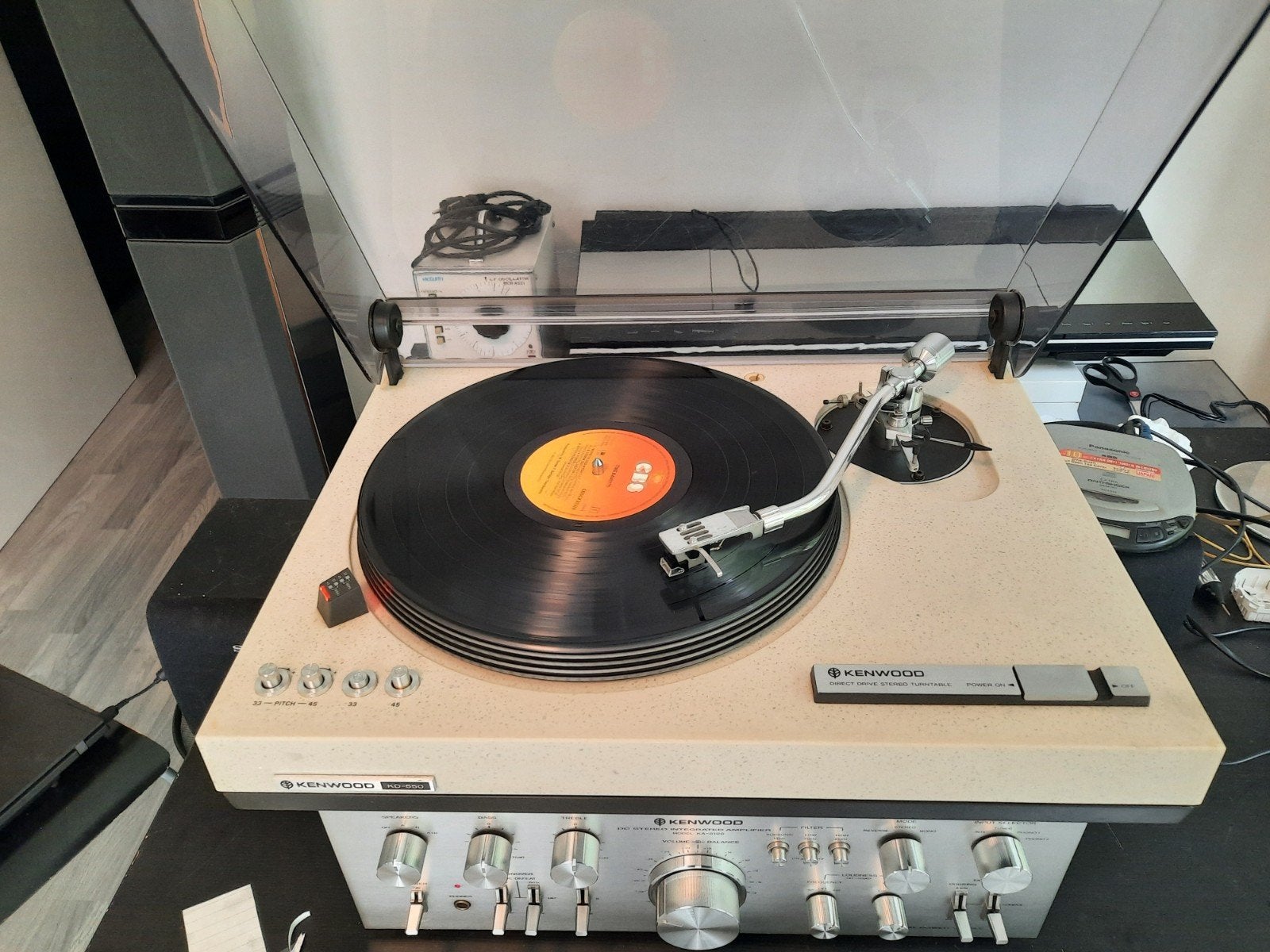KENWOOD KD-550 platenspeler in zeer goede staat., Audio, Tv en Foto, Platenspelers, Gebruikt, Pitch-regelaar, Platenspeler, Ophalen