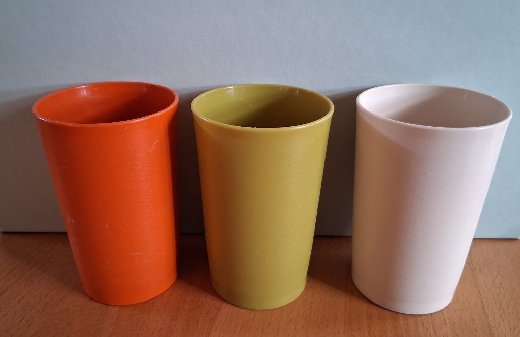 Retro Tupperware bekers, Ophalen of Verzenden, Gebruikt, Overige kleuren, Overige typen