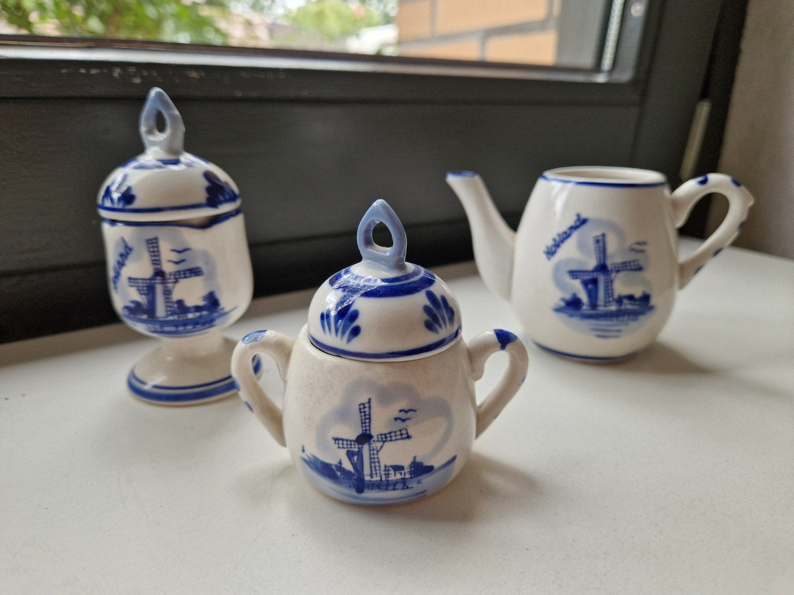 Delfts blauw miniatuur theeserviesje, Holland souvenir, Ophalen of Verzenden