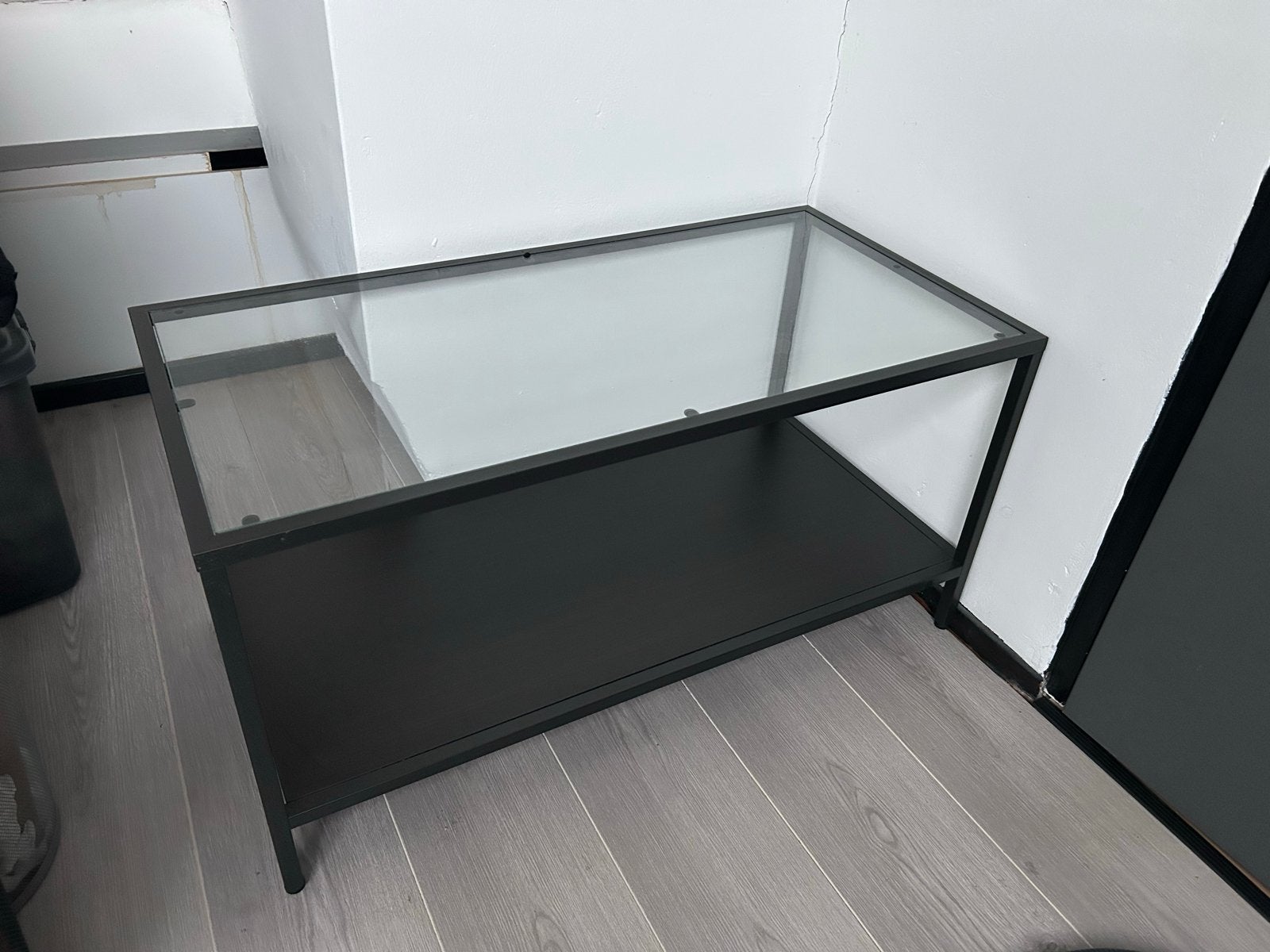Ikea Vittsjo Bijzettafel Set - Zwart/Glas, Huis en Inrichting, Tafels | Salontafels, Ophalen, 50 tot 75 cm, Minder dan 50 cm, 50 tot 100 cm