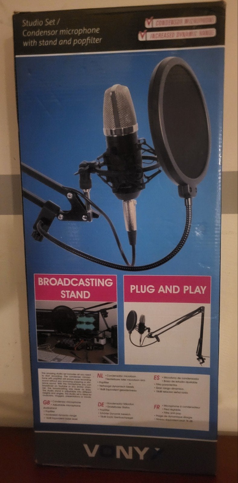 Vonyx Microfoon Studio Set met Statief, Ophalen of Verzenden