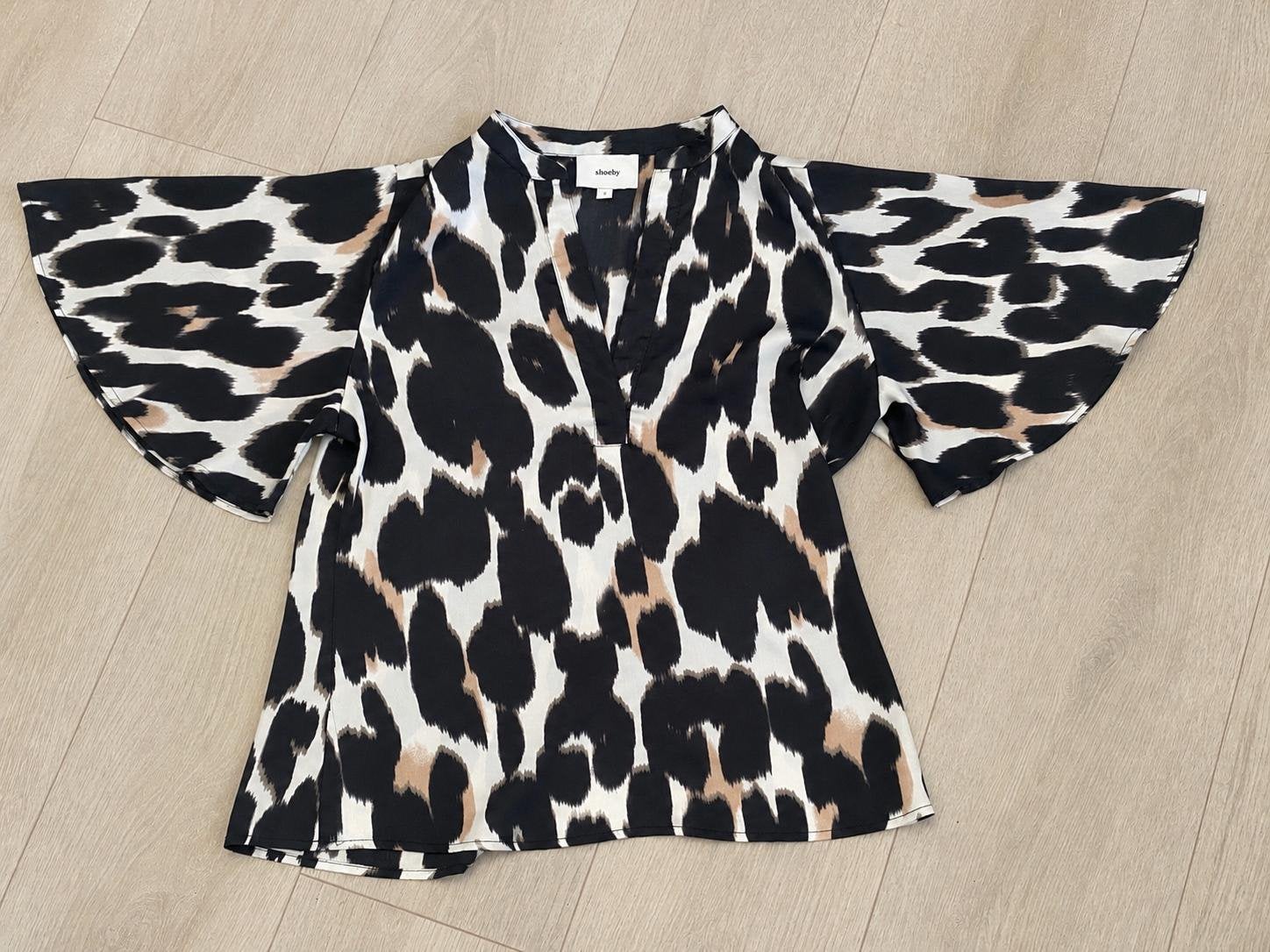 Blouse panterprint, Ophalen of Verzenden, Zo goed als nieuw, Maat 36 (S), Meerkleurig