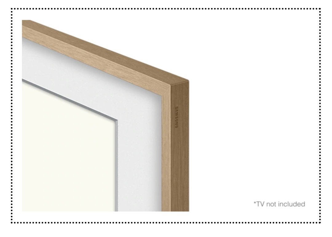 Lijst 50 inch Samsung the Frame teakhout look (2021-2025), Ophalen, Zo goed als nieuw